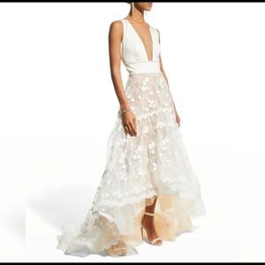 Bronx and Banco Fiona Floral Embroidered Bridal Dress M